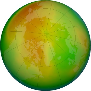 Arctic ozone map for 2007-04